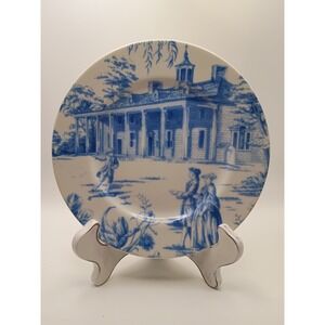Andrea by Sadek Mount Vernon Plantation Toile Blue White‎ Decorative Plate Japan